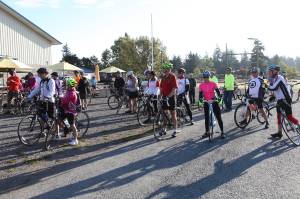 Contributed photo/Maria DiCristina                                Cyclists from a previous event get ready to hit the routes.