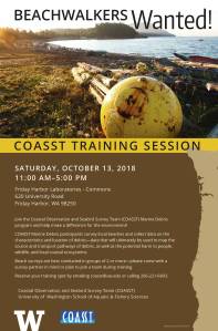 Marine debris surveying training in Friday Harbor