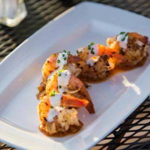 Contributed photo/Robert Harrison                                Plated shrimp on Orcas Island.
