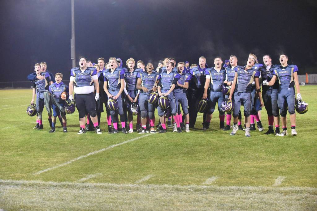 Contributed photo/John Stimpson                                The mighty Wolverines belt out Take Me Home Country Road by John Denver, after their win on their home field  An endearing tradition for the past couple of years.