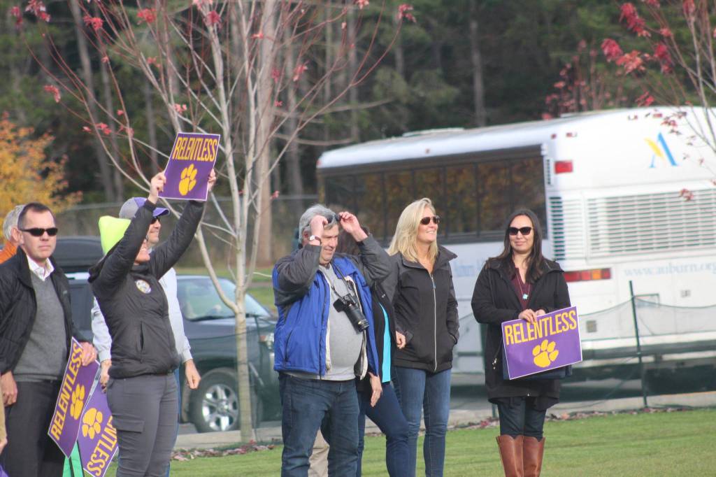Staff photo/Hayley Day                                Fans support the team on the sidelines.