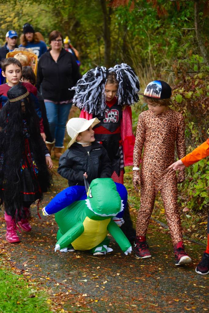 Staff photo/Tate Thomson                                Students and staff on parade.