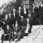 Contributed photo                                Soldiers pose on the steps of the San Juan County Courthouse in 1917.
