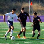 Contributed photo/Claudia Mills                                Boys soccer playoff game with Puget Sound Adventist Academy.