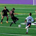 Contributed photo/Claudia Mills                                Boys soccer playoff game with Puget Sound Adventist Academy.