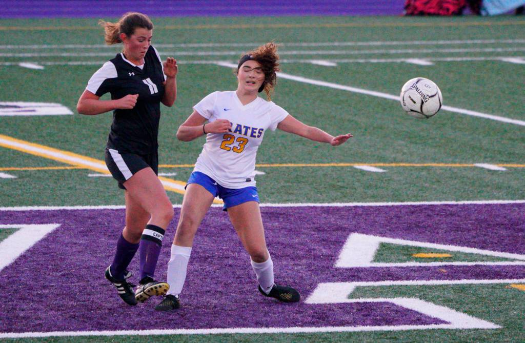 Contributed photo/Claudia Mills                                Boys soccer playoff game with Puget Sound Adventist Academy.