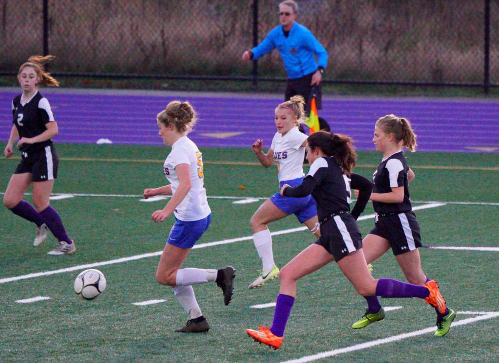 Contributed photo/Claudia Mills                                Boys soccer playoff game with Puget Sound Adventist Academy.