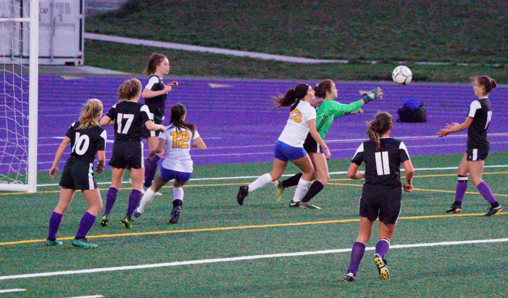Contributed photo/Claudia Mills                                Boys soccer playoff game with Puget Sound Adventist Academy.