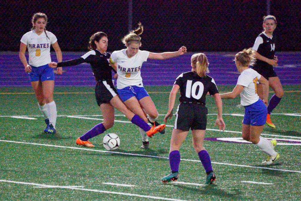 Contributed photo/Claudia Mills                                Boys soccer playoff game with Puget Sound Adventist Academy.