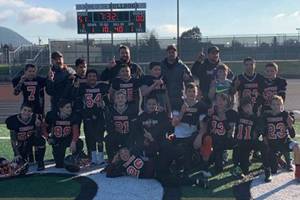 Contributed photo/Shawn Kleine                                The junior Tigers celebrate their perfect season.