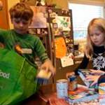 Fill green bags, feed San Juan islanders, pets, wildlife