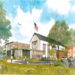 Contributed image/San Juan County                                One project includes creating plans to potentially add a new county administrative building. Above is an artists rendition of the west view of the proposed building from Second Street.