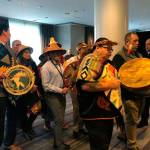 Contributed photo/National Energy Board                                U.S. tribes enter the conference room at the National Energy Board reconsideration in Canada on Nov. 27.