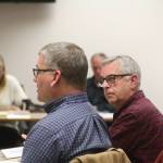 Staff photo/Heather Spaulding                                L-R: Mark Tompkins, citizens advisory group member, and Chuck Dalldorf, citizens advisory group chairman.