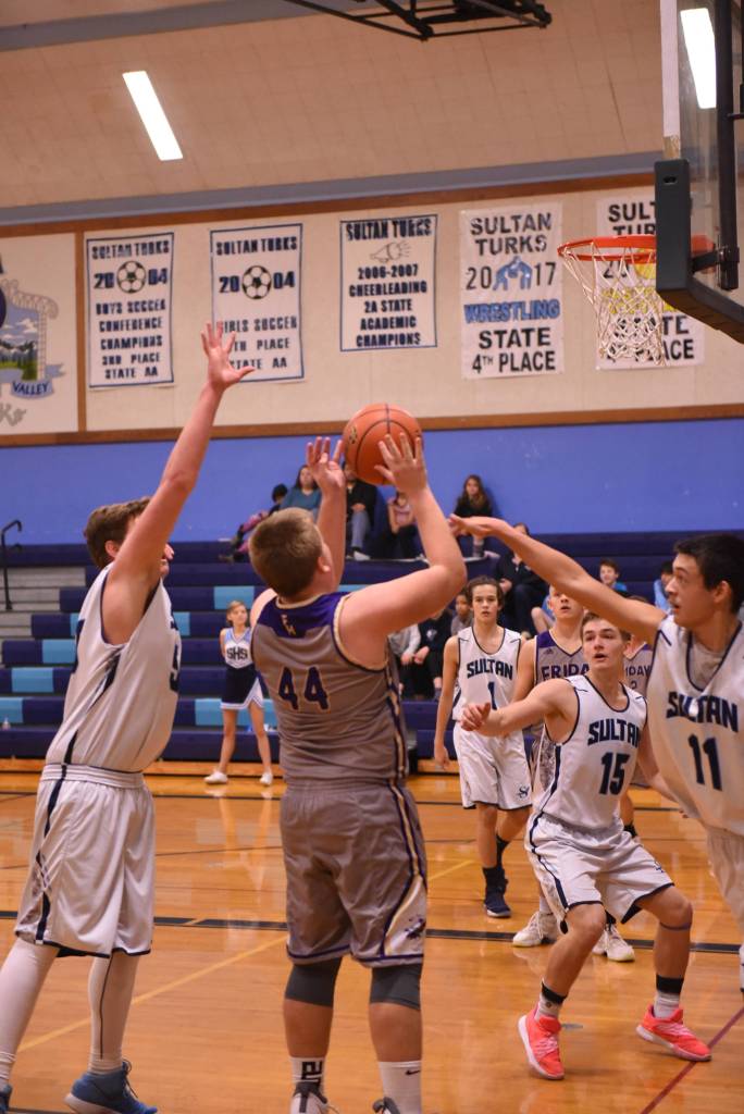 Contributed photo/John Stimpson                                Teagan August shoots from inside the key.