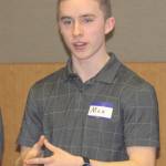 Staff photo/Hayley Day                                Max Mattox presents at the local Rotary club on Dec. 19.