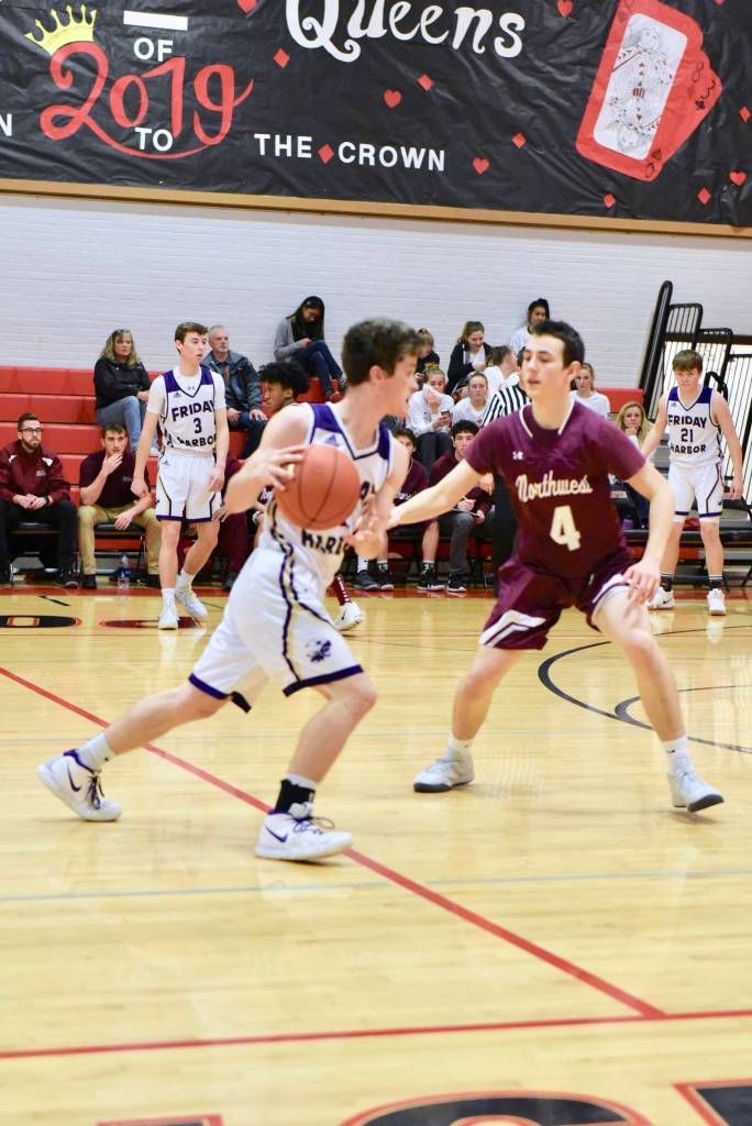 Contributed photo/John Stimpson                                Ethan Germain starts his drive toward the basket.