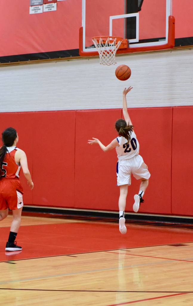 Contributed photo/John Stimpson                                Fallon Taylor puts up a 6-foot layup.