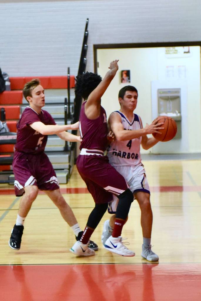 Contributed photo/John Stimpson                                Ty Anderson drives the baseline toward the basket.