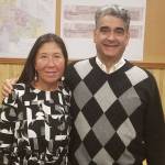 Contributed photo/Duncan Wilson                                Representative-elect Debra Lekanoff, D-Bow, meets with Friday Harbor Mayor Farhad Ghatan on Dec. 20.