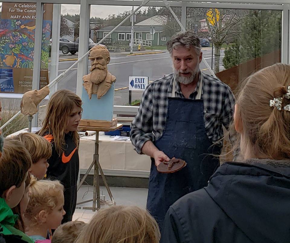 Contributed photo/SJIMA                                Gareth Curtiss shares work with onlookers at the museum of art.