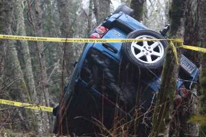 Christmas day accident leaves Jeep upside down on San Juan