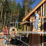 Contributed photo/Sandy Bishop                                Lopez Community Land Trust volunteers Mary and Clark participate in the 2018 Salish Way project.