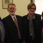 Staff photo/Hayley Day                                Retiring District Court Judge Stewart Andrew, retired Superior Court Judge Donald Eaton, Superior Court Judge Katie Loring and District Court Judge Carolyn Jewett.