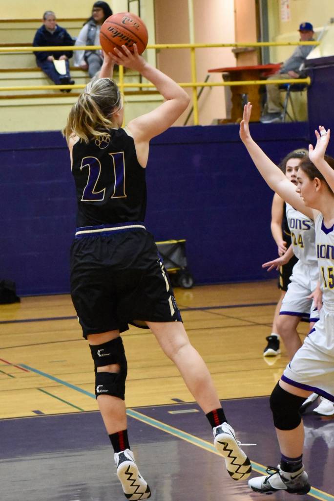 Contributed photo/John Stimpson                                Bailee Lambright takes a jump shot from inside the key.