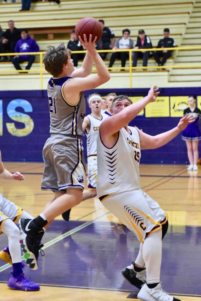 Contributed photo/John Stimpson                                Chase Wilson goes up for 2 points.