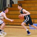 Contributed photo/John Stimpson                                Ethan Germain applies defensive pressure on Jan. 5.