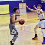 Contributed photo/John Stimpson                                Miles Williamson starts the offensive play.