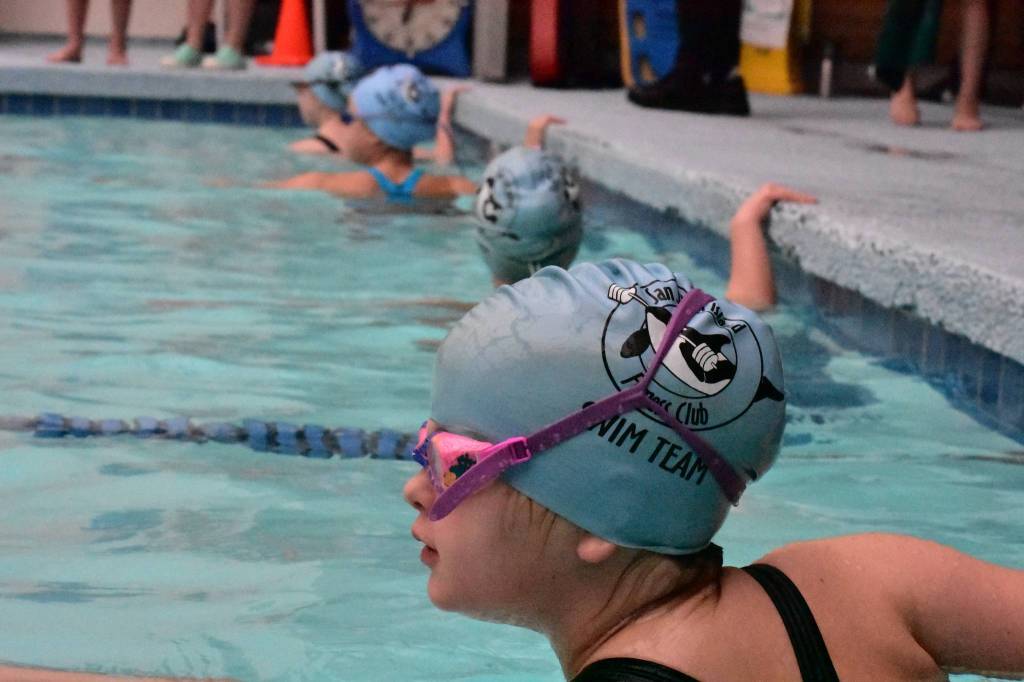 Contributed photo/Kelley Balcomb-Bartok                                Participants swim in the meet.