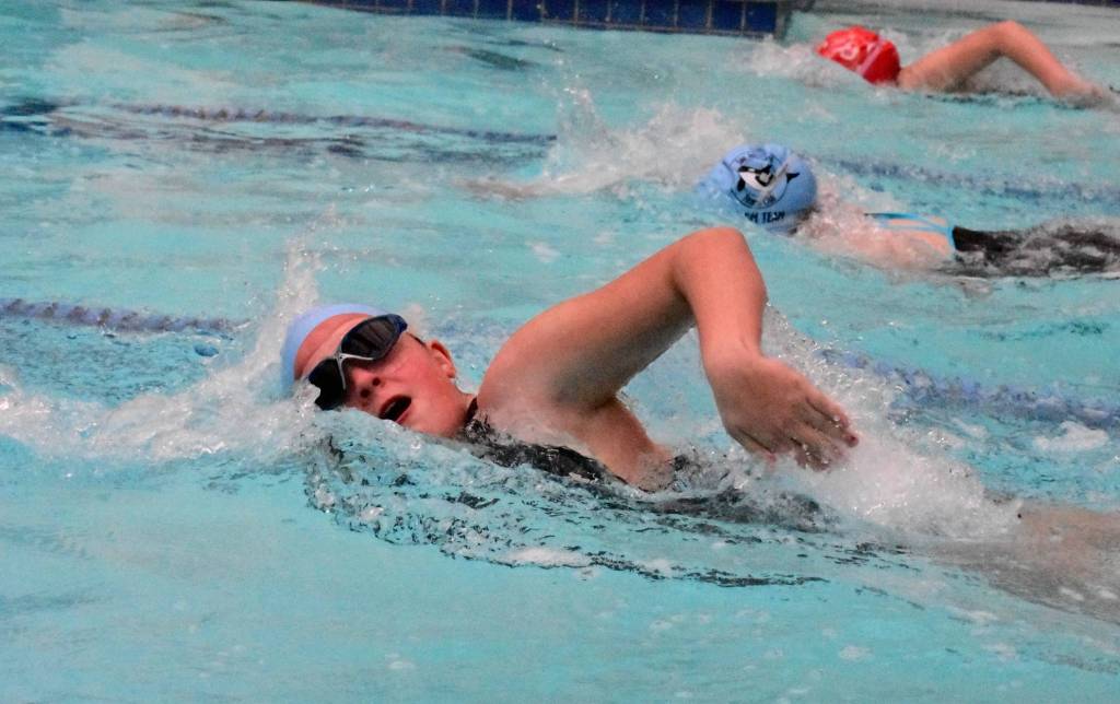 Contributed photo/Kelley Balcomb-Bartok                                Participants swim in the meet.