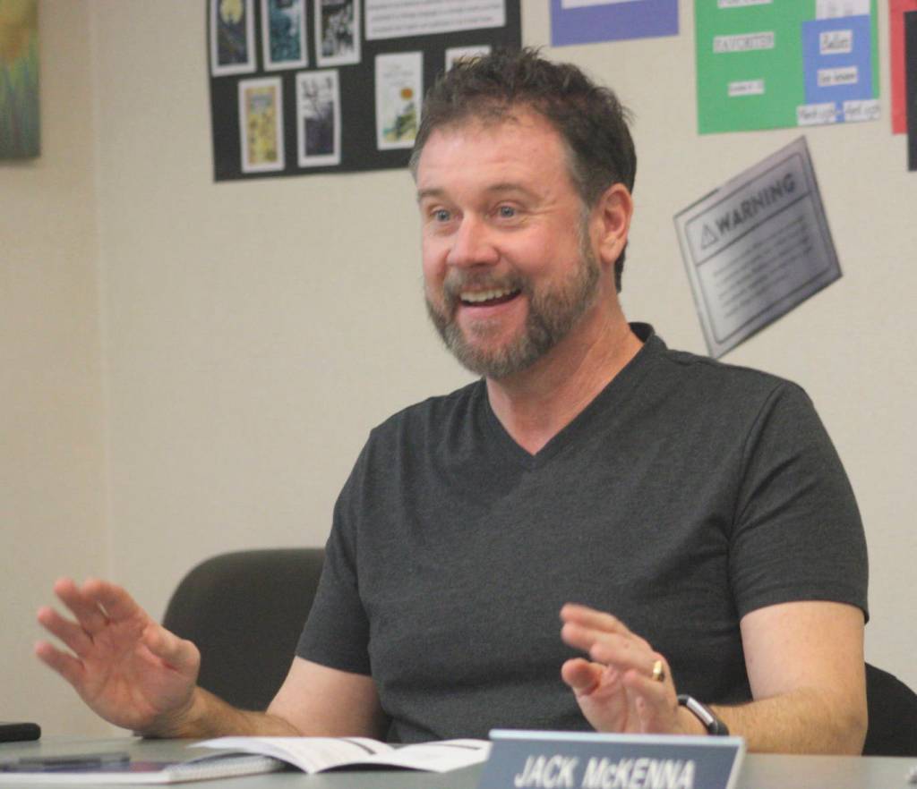 Staff photo/Hayley Day                                Board acting chairman John Kurtz talks at the Jan. 9 meeting.