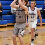 Contributed photo/ John Stimpson                                Chase Wilson shoots from the top of the key for two points.