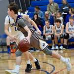Contributed photo/ John Stimpson                                Lucas Chevalier drives toward the basket.