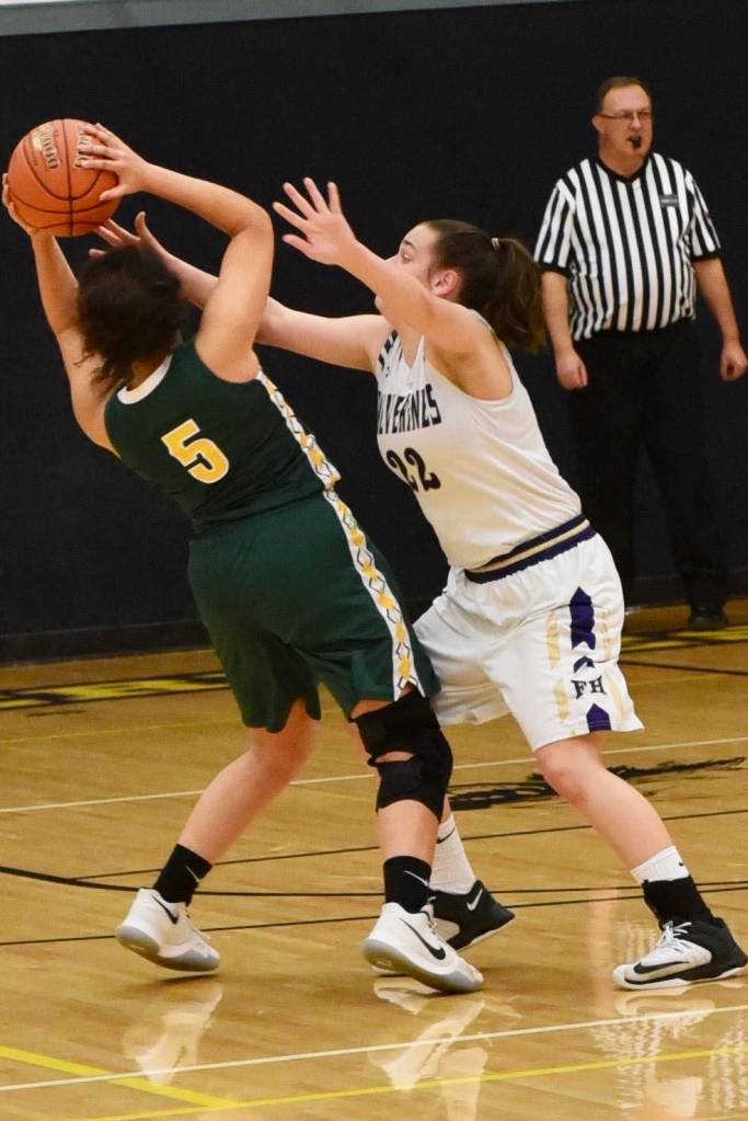Contributed photo/John Stimpson                                Liz Cruz applies defensive pressure.