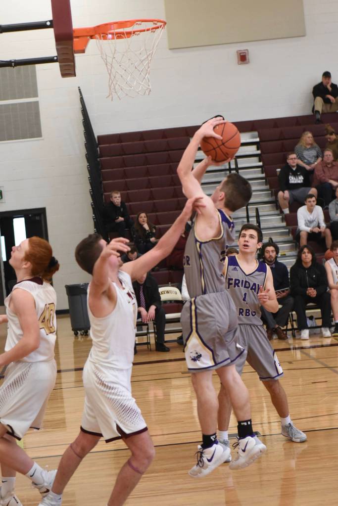 Contributed photo/John Stimpson                                Ethan Germain shoots a 3-foot jump shot.