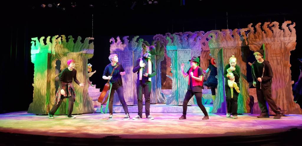 Contributed photo/San Juan Community Theatre                                Students practice the play.