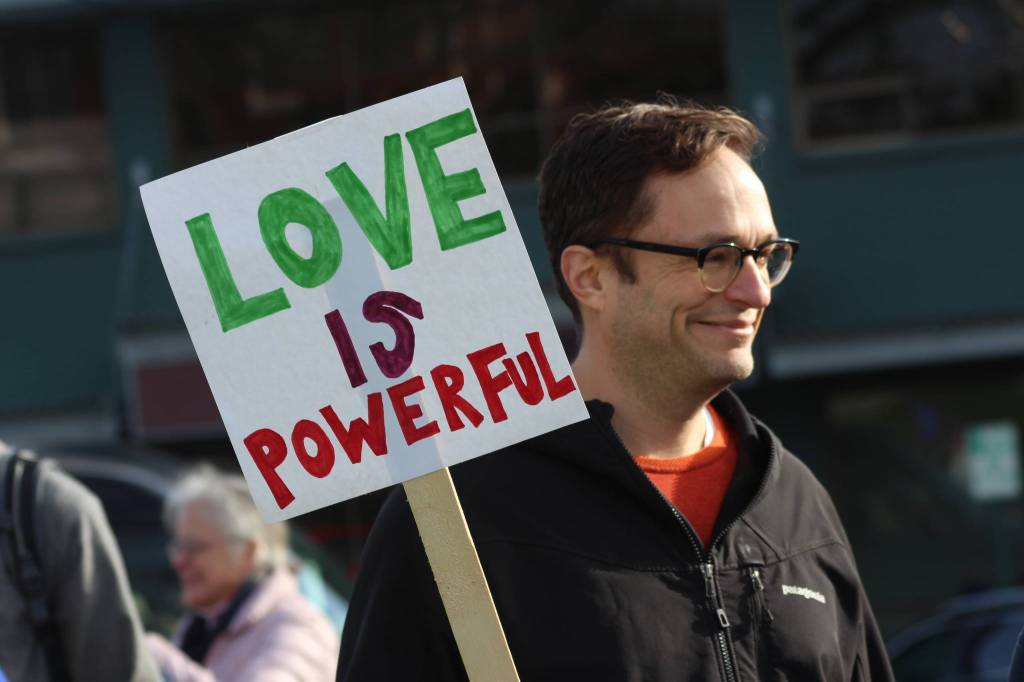 Staff photo/Heather Spaulding. One of the many men who attended.
