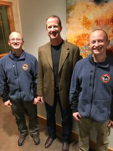 Contributed photo. Left to right: Firefighter Jerry Sears, Fire Chief Norvin Collins, Firefighter Dennis Sears