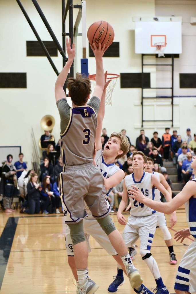 Lucas Chevalier fires off and makes one of many 3-point shots.