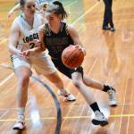 Rachel Starr drives toward the basket. / John Stimpson photo
