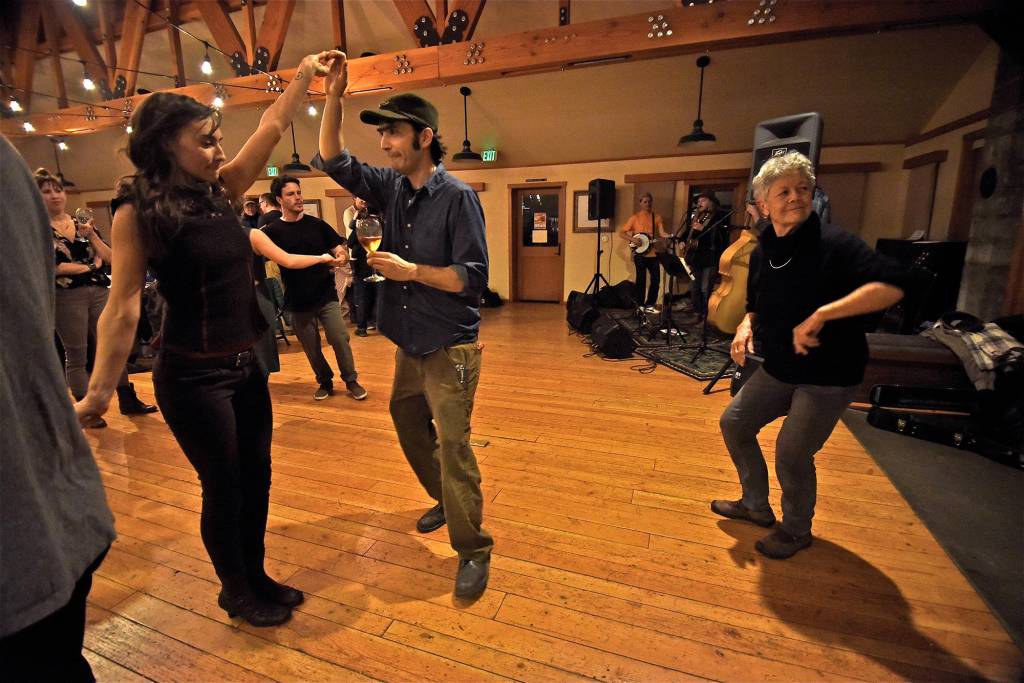 Staff photo/Tate Thomson                                Islanders danced to the sounds of River Rye at the 2019 Summit Hoedown.