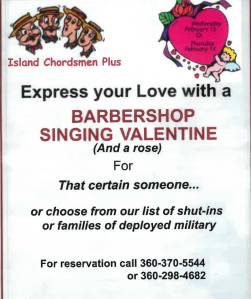 Island Chordsmen Plus offer singing valentines