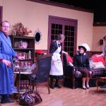 Staff photoS/Heather Spaulding                                 Top: Shannon Kelley and Mason Turnage. Middle right: Shannon Kelley as Bridget. Middle left: Heather Mueller and Johnny Berk. Bottom: Sean McLaughlin, Shannon Kelley, Johnny Berk, and Naomi Boydston.