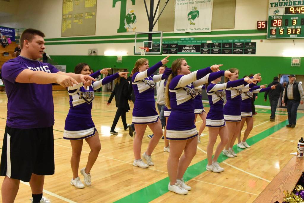 John Stimpson photo / The cheer squad kept spirits high with the large crowd of supporters.