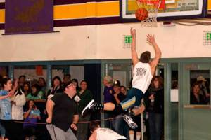 Annual high school seniors VS staff basketball game fundraiser