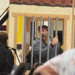 High school staff battle seniors on the court